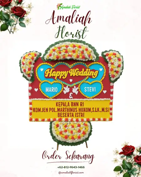 Papan Bunga Pernikahan Pakisarum